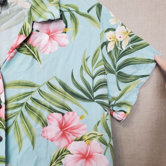 Puanani Women's Hawaiian Aloha Rayon Short Sleeve Button-Up Shirt Size XXL VTG - Picture 2 of 5